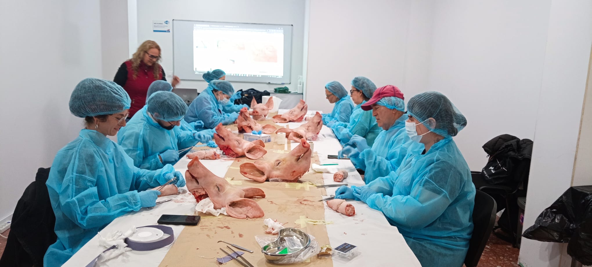 Imagen de Prácticas con alumnos reales en Tanatopraxia, Valencia Formación. 